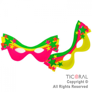 ANTIFAZ ESPECIAL FLUO DISE�O ESTRELLAS SURTIDO x 12